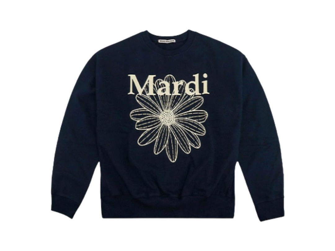 Mardi Mercredi Mardi Mercredi Sweatshirt Flowermardi Needlework Navy Cream