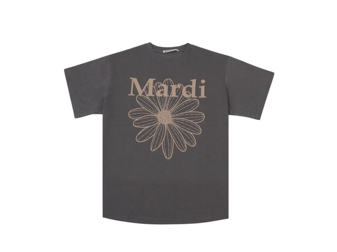 Mardi Mercredi Mardi Mercredi Tshirt Flowermardi Charcoal Taupe