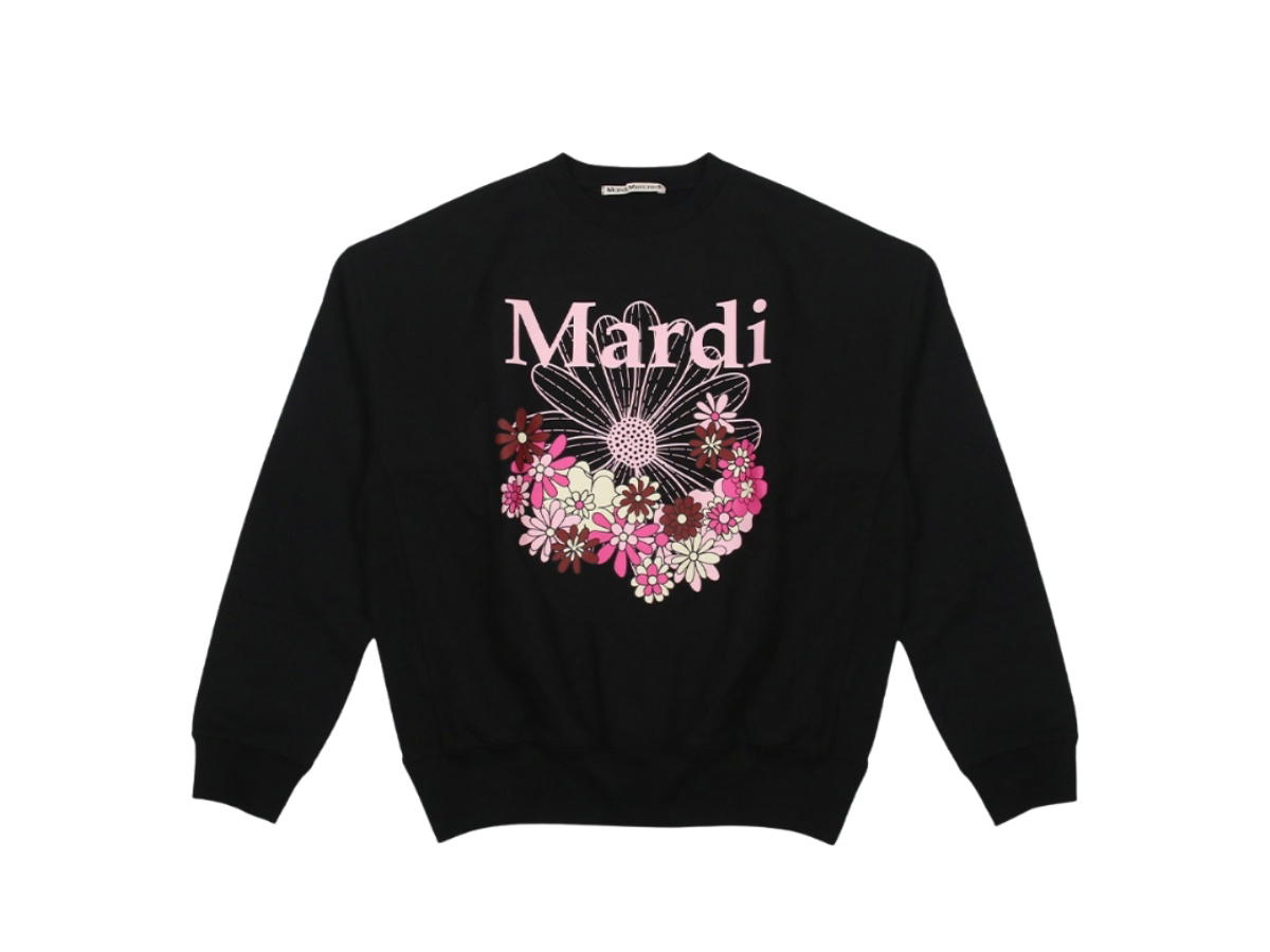Mardi Mercredi Mardi Mercredi Sweatshirt Flowermardi Jardin Black Palepink