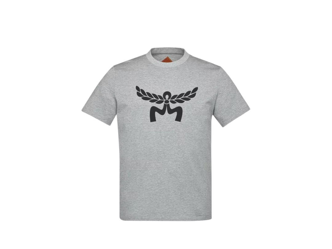 MCM MCM Laurel Logo Print T-Shirt Melange Grey