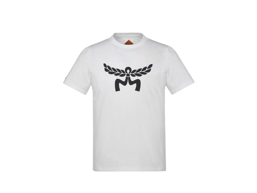 MCM MCM Laurel Logo Print T-Shirt White