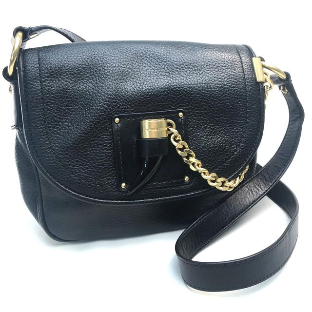 Michael Kors MICHAEL KORS 30F6AJYM7L Charm Shoulder Bag Leather Black/GoldHardware - view 1