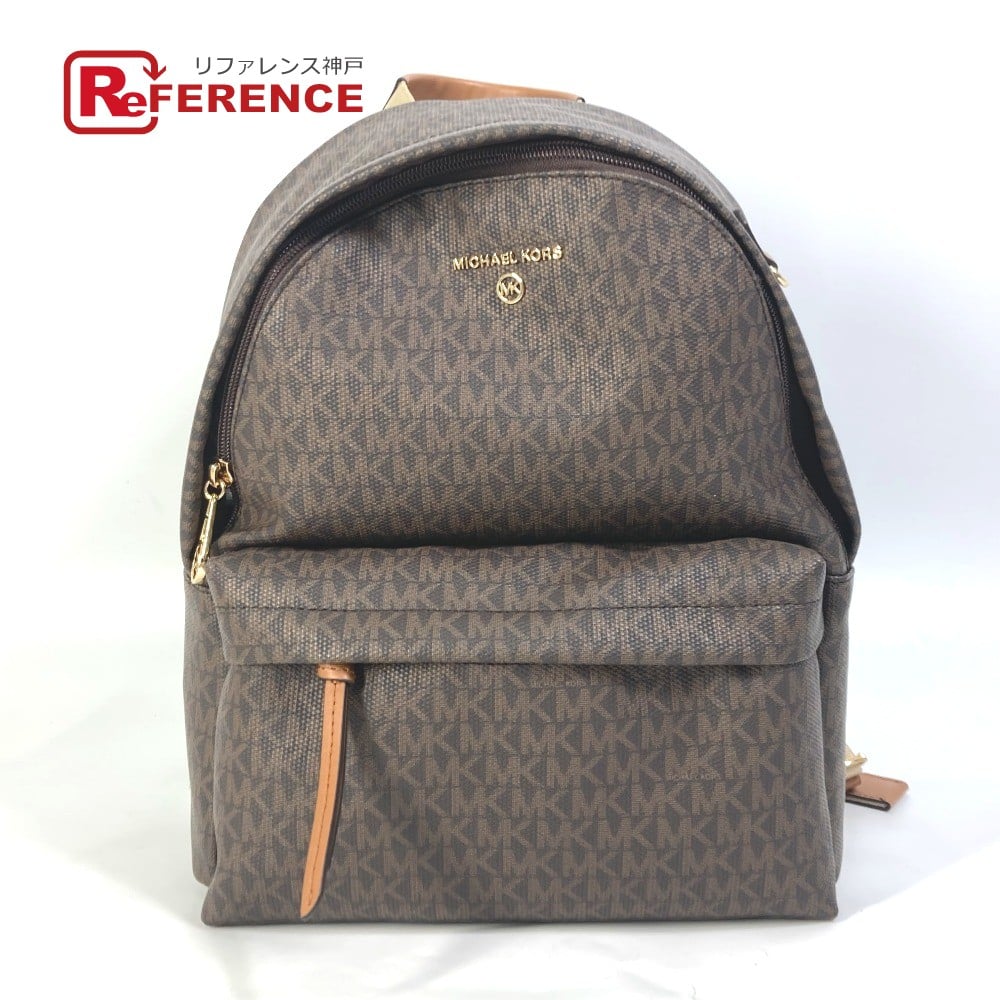 Michael Kors Michael Kors 30T0G04B6B Bag Monogram SLATER Backpack PVC/Leather Brown Unused