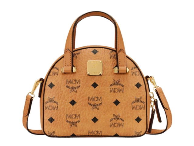MCM Mini Essential Half Moon Tote in Visetos Original - view 1
