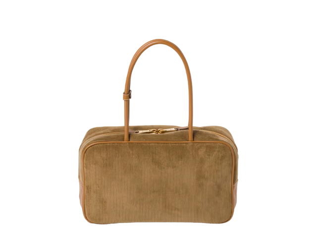 Miu Miu Miu Beau corduroy top-handle bag With Gold-tone hardware Cinnamon - view 2