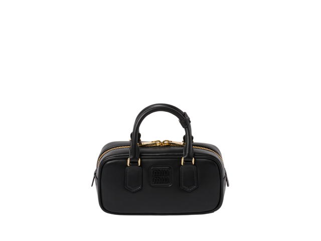 Miu Miu Miu Miu Arcadie Leather Bag 22CM In Leather With Gold-Tone Hardware Black - view 1