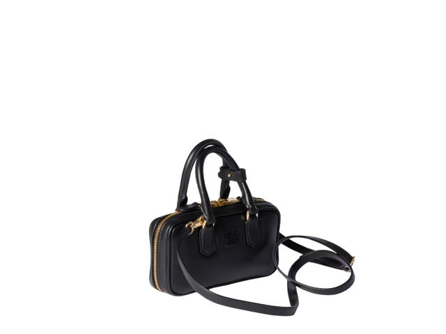 Miu Miu Miu Miu Arcadie Leather Mini Bag With Gold-Tone Hardware Black - view 2