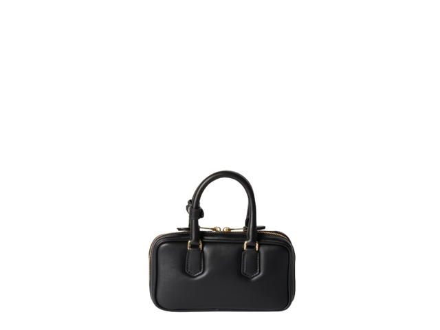 Miu Miu Miu Miu Arcadie Leather Mini Bag With Gold-Tone Hardware Black - view 3