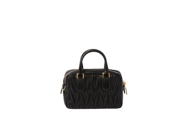 Miu Miu Miu Miu Arcadie Matelassé Nappa Leather Mini-Bag In Leather With Gold-Tone Metal Hardware Black - view 2