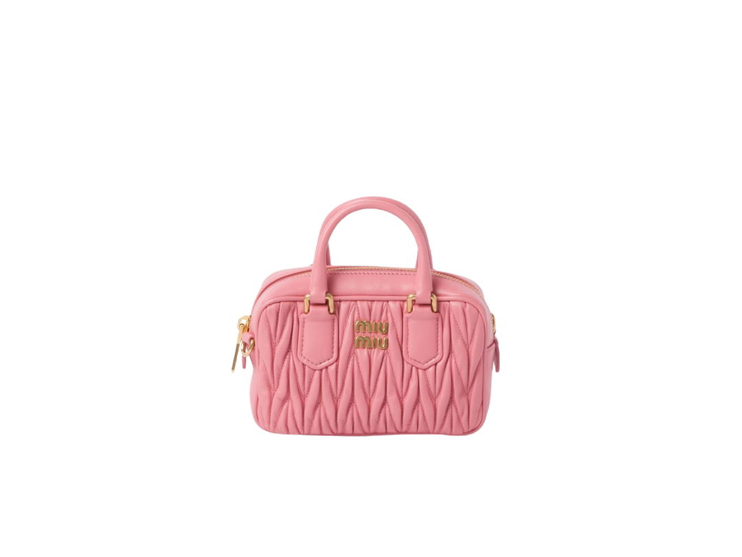 Miu Miu Miu Miu Arcadie Matelassé Nappa Leather Mini-Bag In Leather With Gold-Tone Metal Hardware Petal Pink