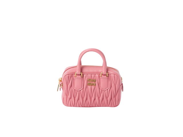 Miu Miu Miu Miu Arcadie Matelassé Nappa Leather Mini-Bag In Leather With Gold-Tone Metal Hardware Petal Pink - view 1