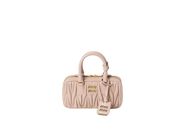 Miu Miu Miu Miu Arcadie Matelassé Nappa Leather Mini-Bag With Gold-Tone Hardware Powder Pink - view 1