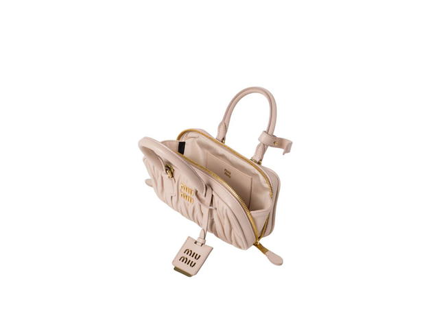 Miu Miu Miu Miu Arcadie Matelassé Nappa Leather Mini-Bag With Gold-Tone Hardware Powder Pink - view 4