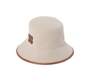 Buy Miu Miu Canvas Bucket Hat Beige Brandy at Sasom – Authentic and Ready to Ship