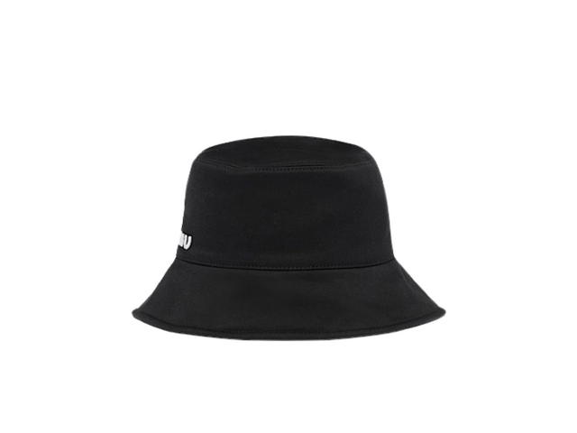 Miu Miu Miu Miu Cotton Bucket Hat Black - view 2