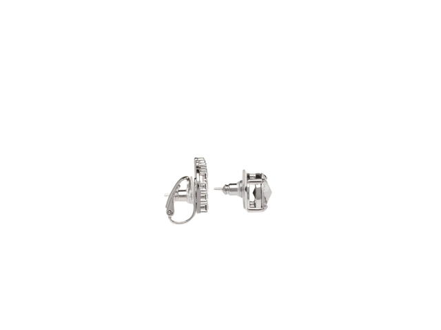 Miu Miu Miu Miu Crystal Earrings In Metal With Synthetic Crystals Steel-Crystal - view 2
