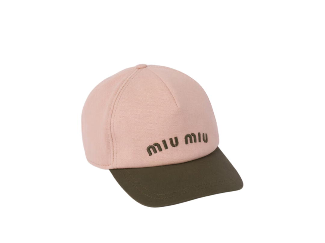 Miu Miu Miu Miu Drill Baseball Cap Orchid Pink Military