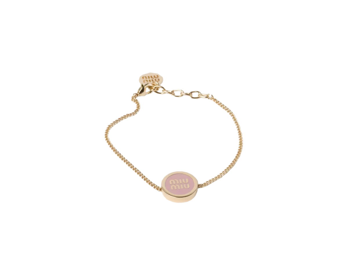 Miu Miu Miu Miu Enameled Metal Bacelet Orchid Pink