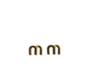 Buy Miu Miu Enameled Metal Earrings With Logo Lasered On The Back at Sasom – Authentic and Ready to Ship
