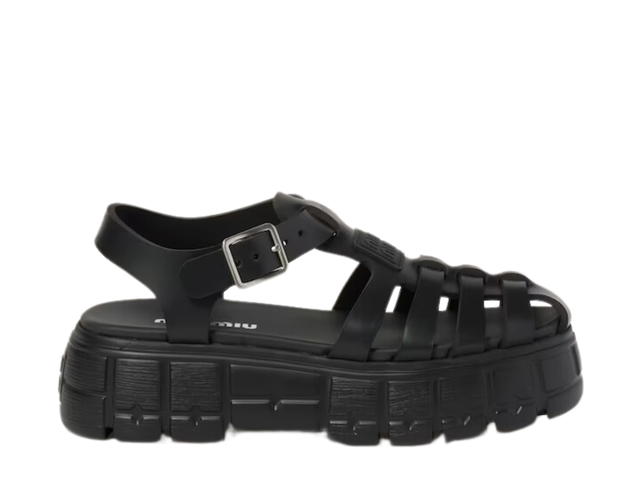 Miu Miu Miu Miu EVA Platform Cage Sandals Black - view 1