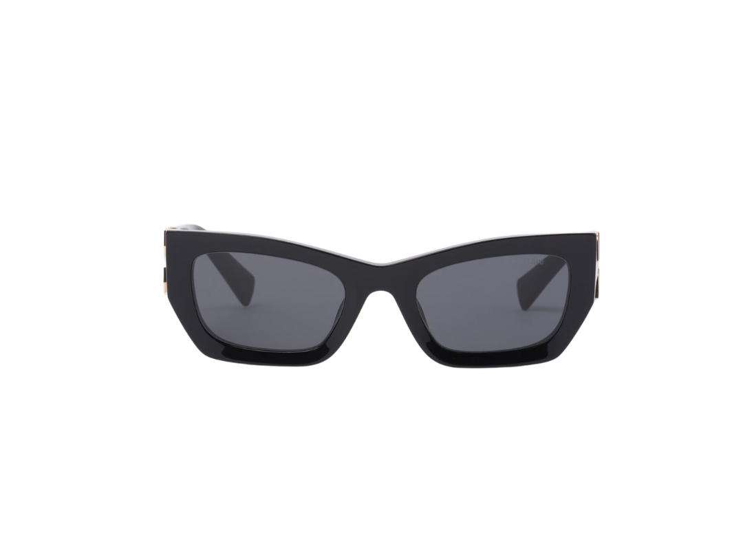 Miu Miu Miu Miu Glimpse Sunglasses In Black Acetate Frame With Slate Gray Lenses