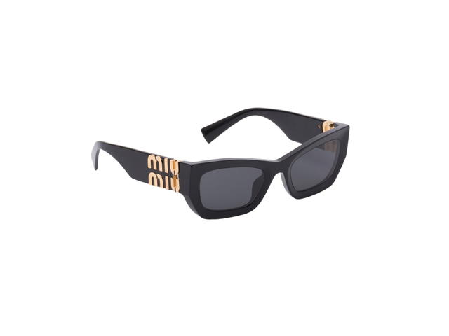 Miu Miu Miu Miu Glimpse Sunglasses In Black Acetate Frame With Slate Gray Lenses - view 2