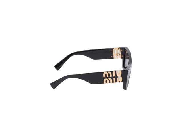 Miu Miu Miu Miu Glimpse Sunglasses In Black Acetate Frame With Slate Gray Lenses - view 3