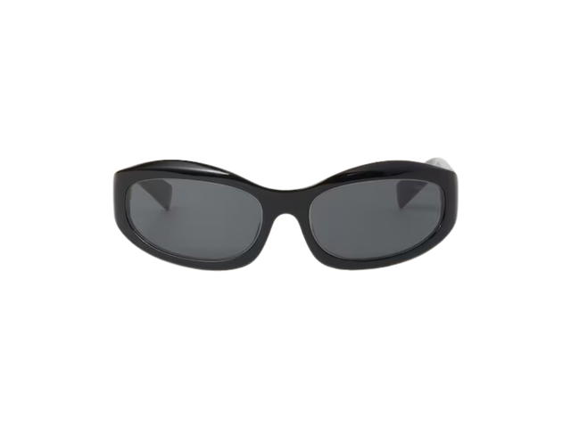 Miu Miu Miu Miu Glimpse Sunglasses In Black Recycled Acetate Frame With Slate Gray Lenses - view 1