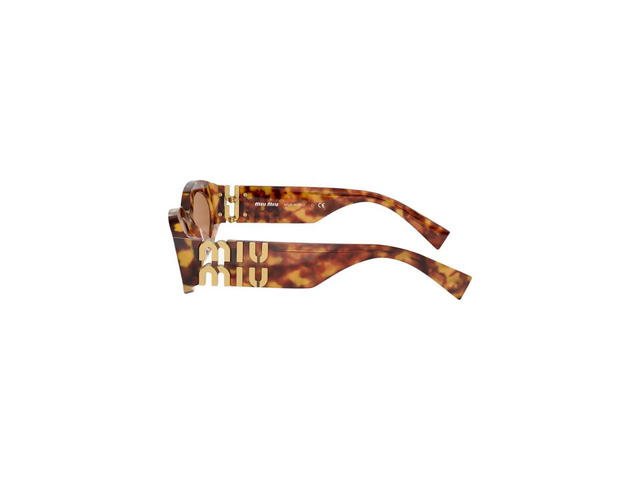 Miu Miu Miu Miu Glimpse Sunglasses In Light Tortoiseshell Acetate Frame With Camel Beige Lenses - view 3