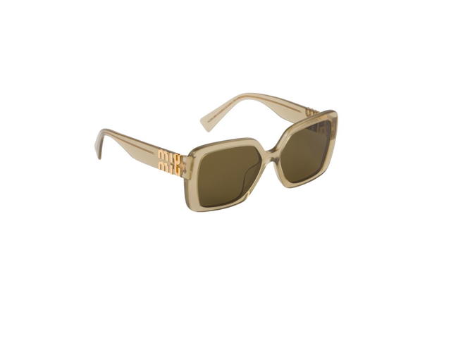 Miu Miu Miu Miu Glimpse Sunglasses In Opal Ivy Green Acetate Frame With Loden Lenses - view 2