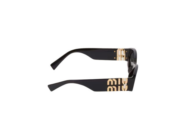 Miu Miu Miu Miu Glimpse Sunglasses In Oval Acetate Frame With Slate Gray Lenses - view 3
