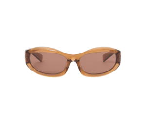 Buy Miu Miu Glimpse Sunglasses In Transparent Caramel Bio-Acetate Frame With Camel Lenses at Sasom – Authentic and Ready to Ship