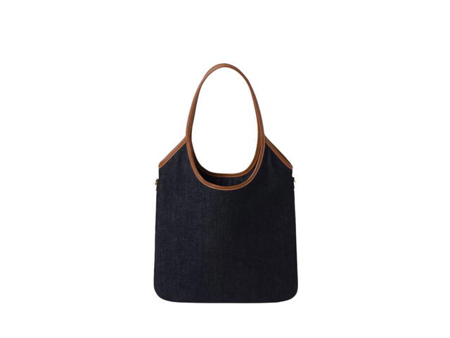 Miu Miu Miu Miu Ivy Denim Bag With Gold-Tone Hard Blue-Brandy - view 3
