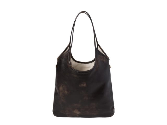 Miu Miu Miu Miu Ivy Leather Bag With Leather Lettering Logo And Gold-Tone Hardware Coffee - view 3