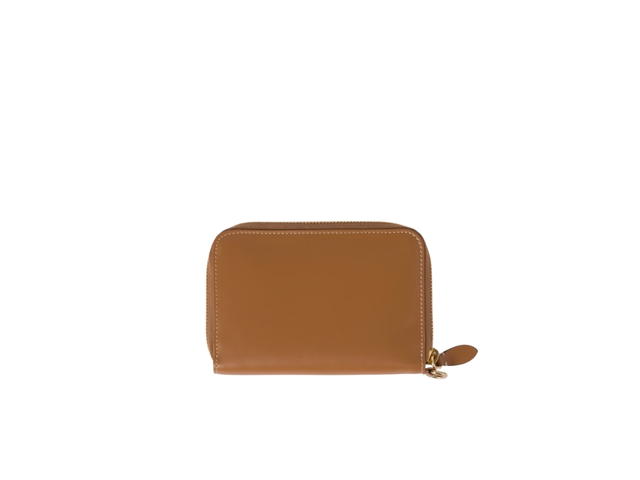 Miu Miu Miu Miu Leather Passport Holder In Leather With Metal Lettering Logo Caramel - view 2