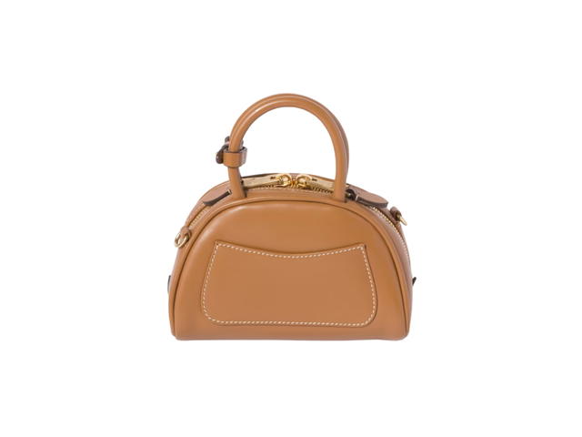 Miu Miu Miu Miu Leather Top-Handle Bag 18CM In Leather With Gold-Tone Hardware Caramel - view 2
