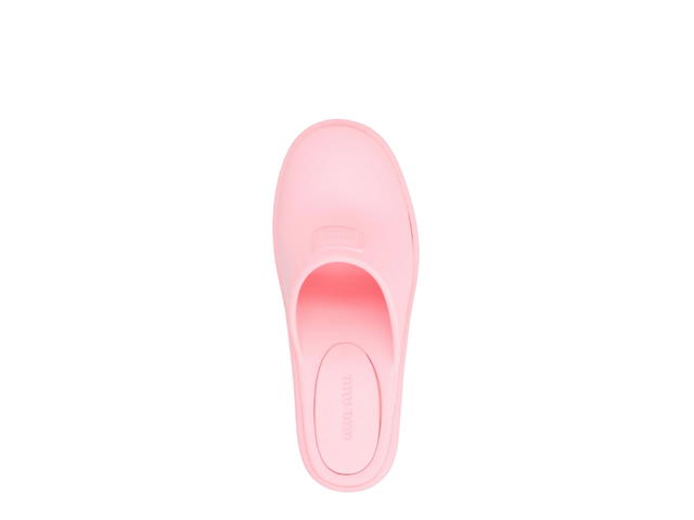 Miu Miu Miu Miu Logo Debossed Heeled Mules Pink - view 3