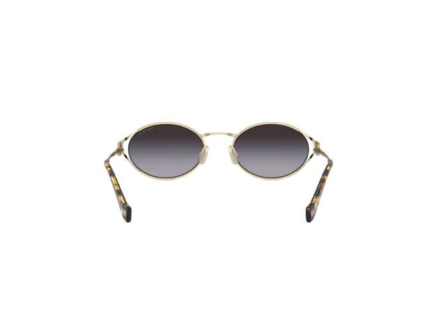 Miu Miu Miu Miu Logo Sunglasses In Metal Frame With Gradient Smoky Gray Lenses - view 4
