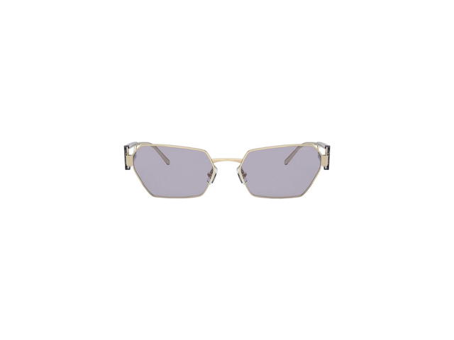 Miu Miu Miu Miu Logo Sunglasses In Pale Gold Metal Frame With Lilac Lenses - view 1