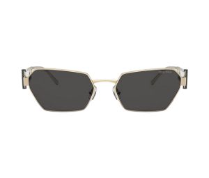 Buy Miu Miu Logo Sunglasses In Pale Gold Metal Frame With Slate Gray Lenses at Sasom – Authentic and Ready to Ship