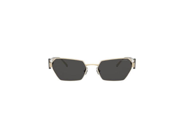 Miu Miu Miu Miu Logo Sunglasses In Pale Gold Metal Frame With Slate Gray Lenses - view 1