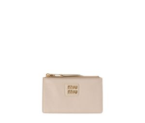 Buy Miu Miu Madras Leather Envelope Wallet With Five Card Slots Raw White at Sasom – Authentic and Ready to Ship