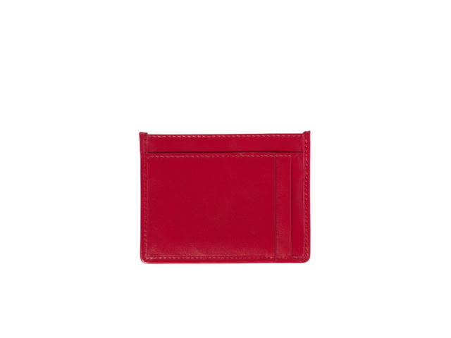 Miu Miu Miu Miu Matelassé Nappa Leather Card Holder In Leather With Metal Lettering Logo Red - view 2