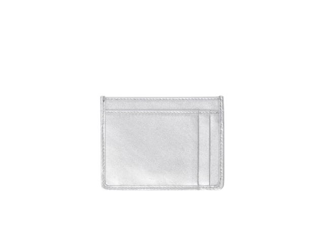 Miu Miu Miu Miu Matelassé Nappa Leather Card Holder In Leather With Metal Lettering Logo Silver - view 2
