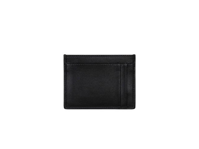 Miu Miu Miu Miu Matelassé Nappa Leather Card Holder With Metal Lettering Logo Black - view 2