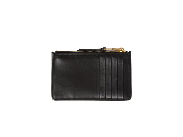 Miu Miu Miu Miu Matelassé Nappa Leather Envelope Wallet With Metal Lettering Logo Black - view 3