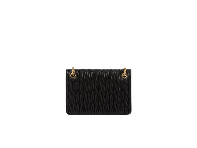 Miu Miu Miu Miu Matelassé Nappa Leather Mini-Bag 19CM In Leather With Gold-Tone-Steel Hardware Black - view 2