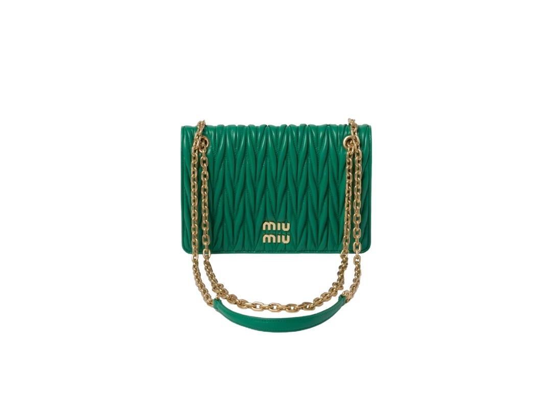 Miu Miu Miu Miu Matelassé Nappa Leather Mini-Bag 19CM In Leather With Gold-Tone-Steel Hardware Mango