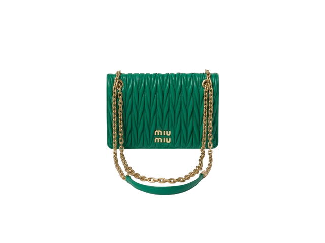 Miu Miu Miu Miu Matelassé Nappa Leather Mini-Bag 19CM In Leather With Gold-Tone-Steel Hardware Mango - view 1