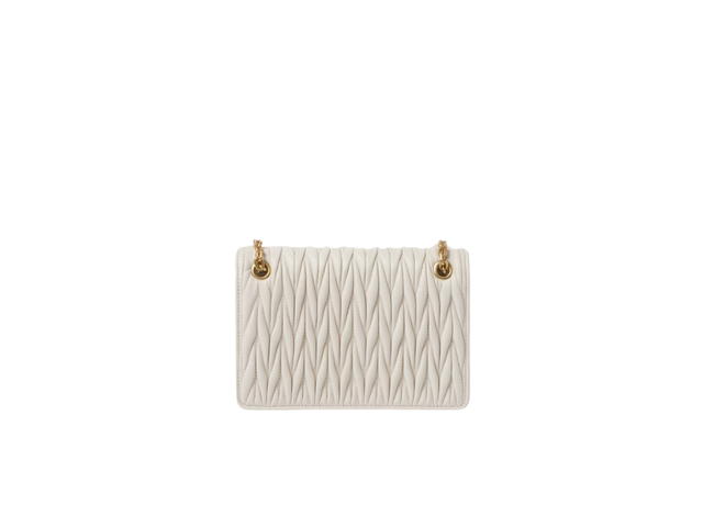 Miu Miu Miu Miu Matelassé Nappa Leather Mini-Bag 19CM In Leather With Gold-Tone-Steel Hardware White - view 2